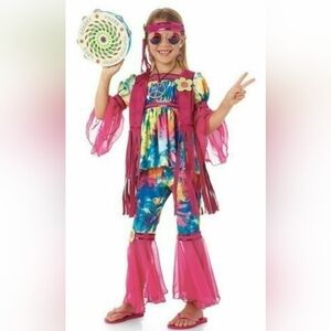 ☮️✌🏼Woman 4pcs Size 4/6 Hippie Halloween Costume✌🏼☮️